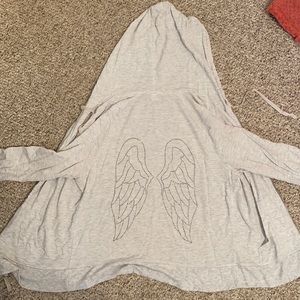 Gray Victoria’s Secret zip up hoodie